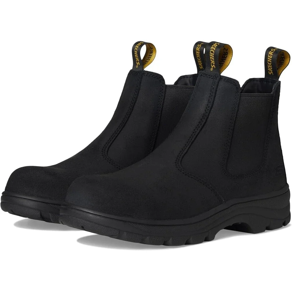 Skechers Workshire Jannit 108082-BKS Women 7.5 Black Comp Toe Work Boot HAWK3159 - Picture 10 of 10